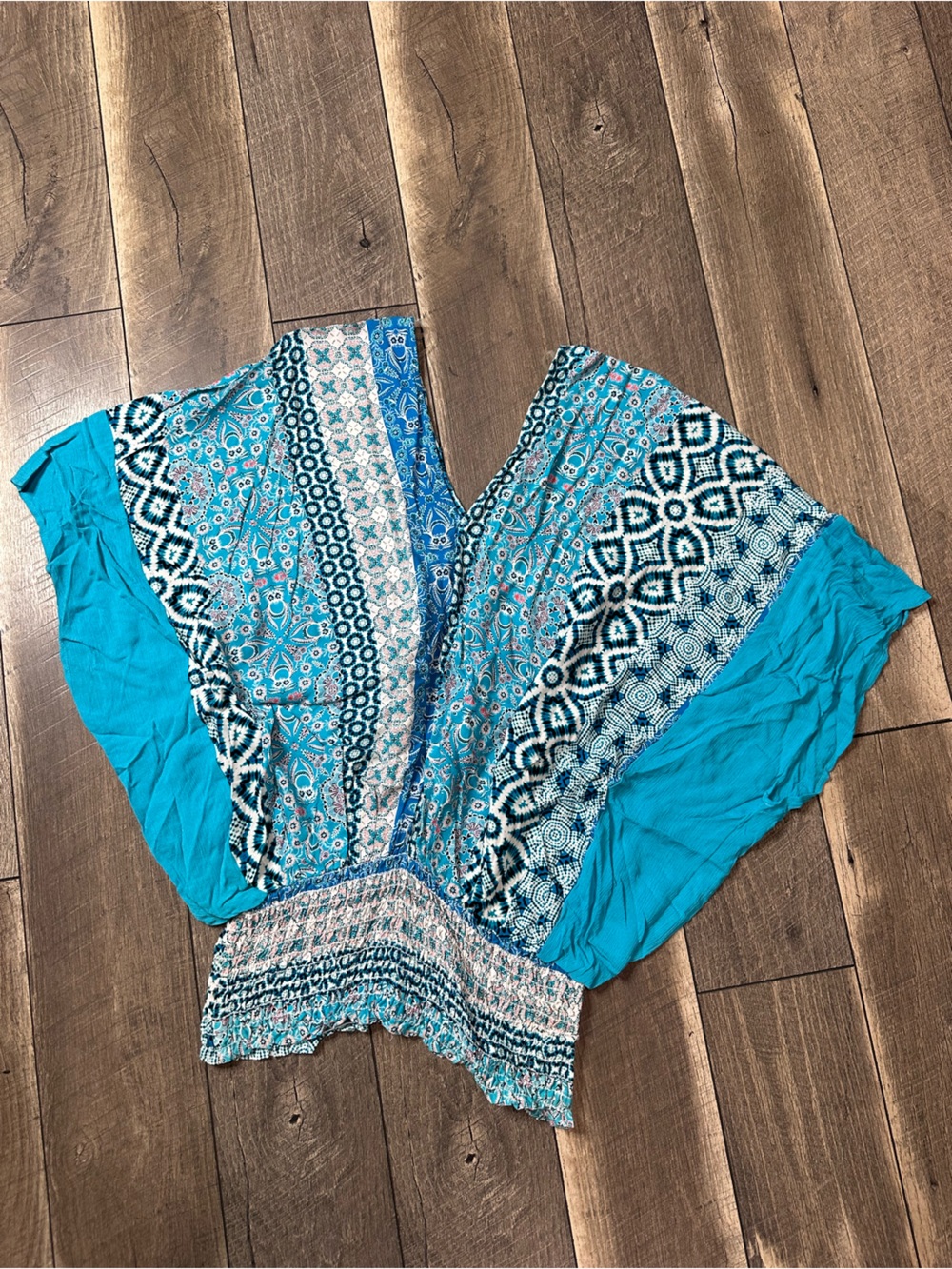 143 Story by Line Up Boho Smocked Waist Top